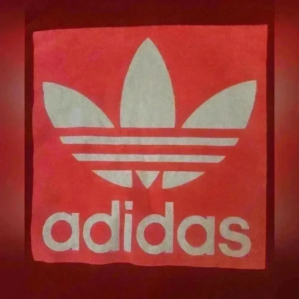 Adidas Originals Women's Red Trefoil Logo Pullover Hoodie Size XL - Picture 3 of 4